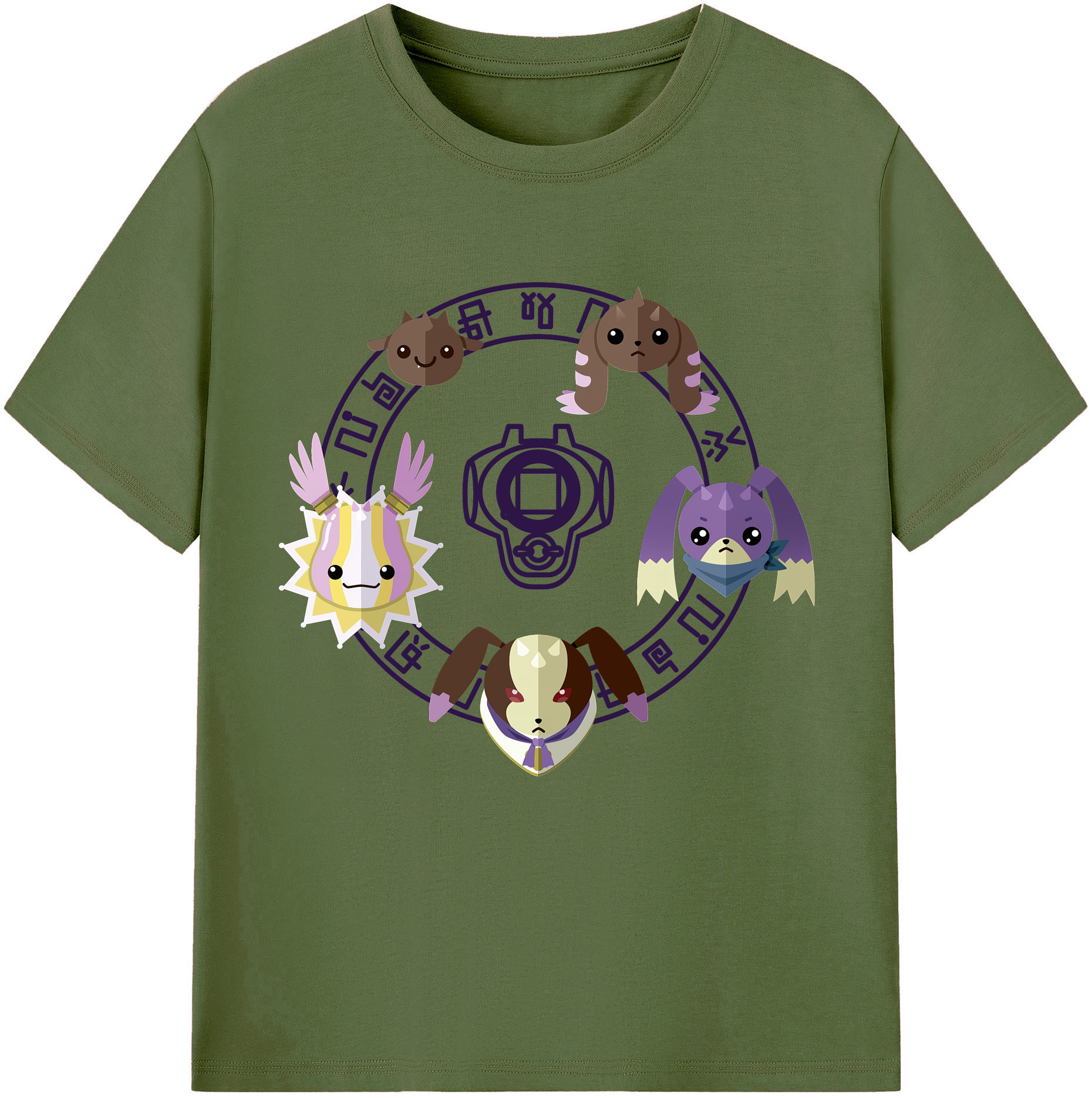 （画像用） Digimon デジタルモンスター/デジモン 綿100％半袖Tシャツ（フロントプリント）